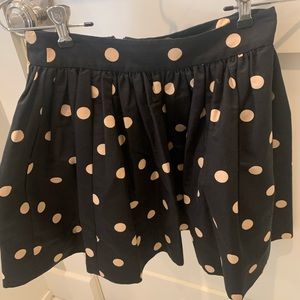 Kate spade NWT size 2 polka dot black skirt